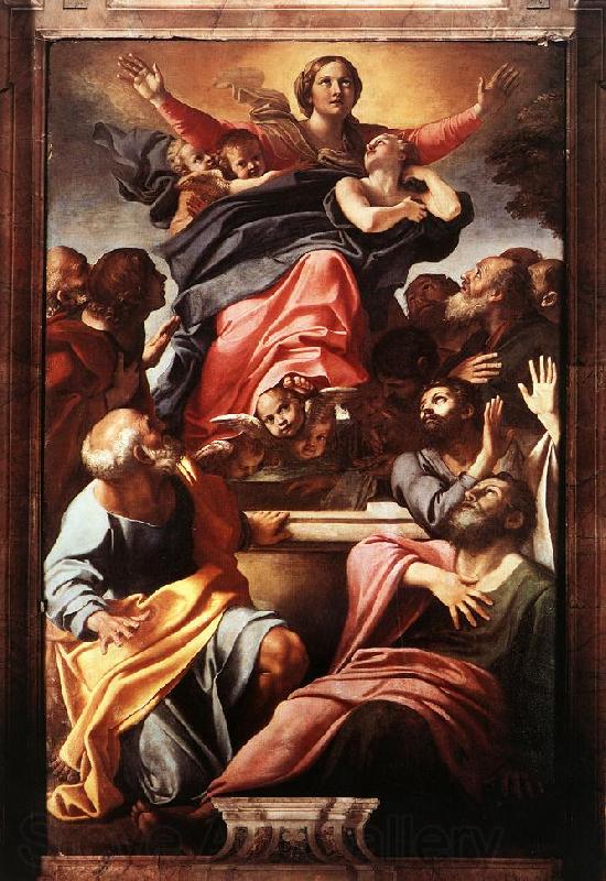 CARRACCI, Annibale Assumption of the Virgin Mary dfg Norge oil painting art